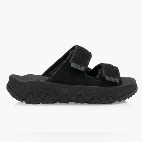 UGG Black Double Strap Slide Sandal NWOT - Picture 2 of 5